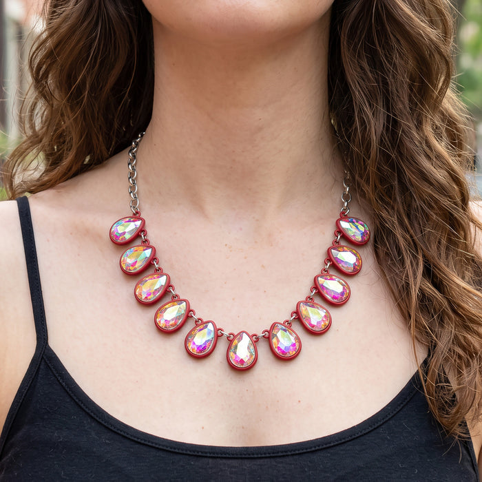 12102 - Crystal Necklace - Red