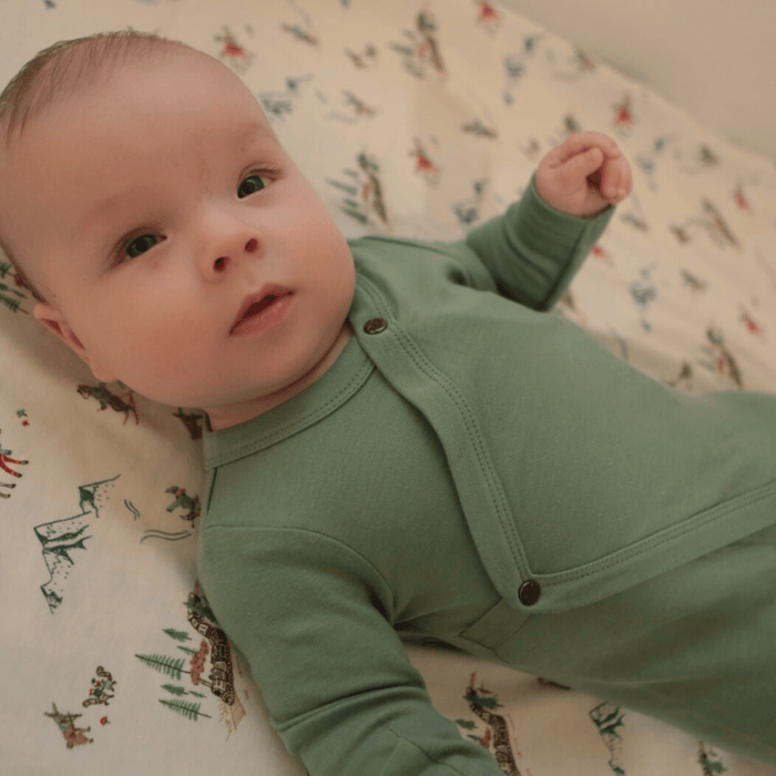 Baby 2 pc. footie set | Red and Green finn + emma