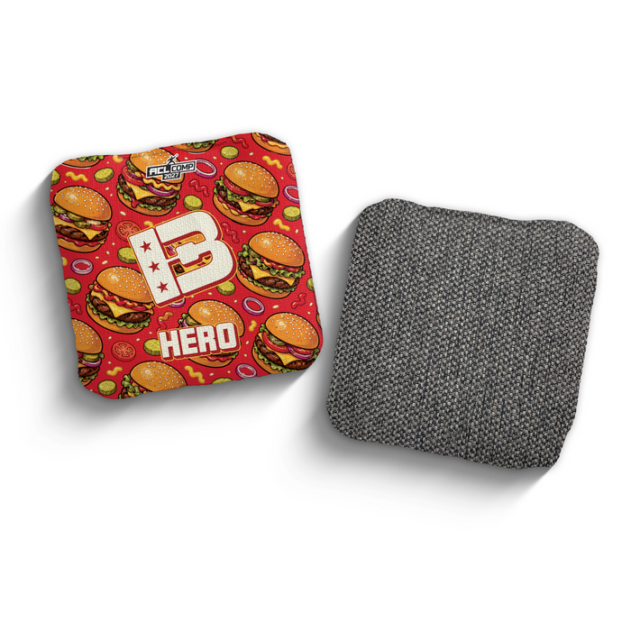2027 Brotherhood Cornhole Hero "The Burger" Edition ACL Pro Stamped Cornhole Bags - Brotherhood Cornhole