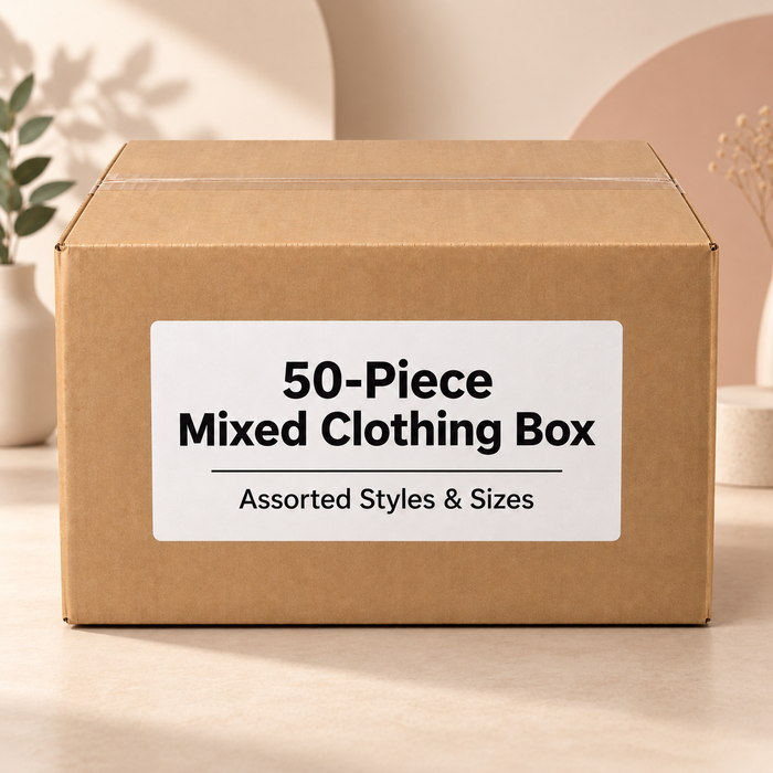 50-Piece Mixed Clothing Box – Assorted Styles & Sizes