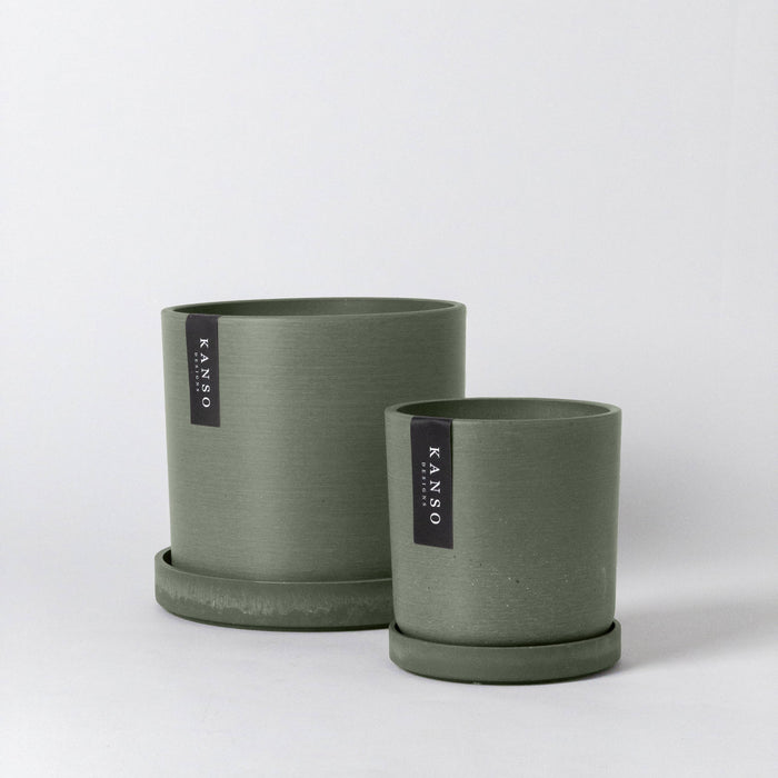 7" & 4" Signature Planters & Saucer | Earth Tones: Tatami Sand / 7" Only
