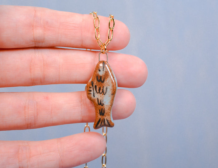 Blue Fish Necklace