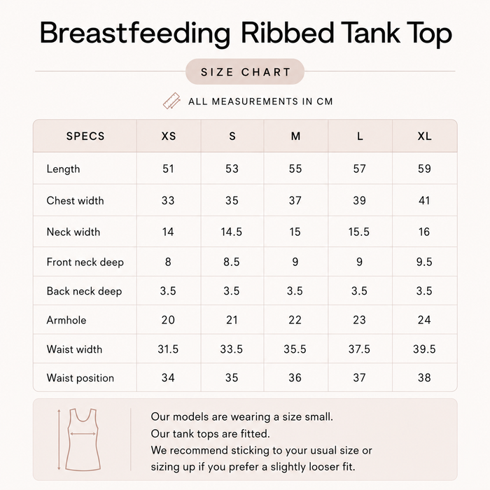 Breastfeeding Ribbed Tank Top White