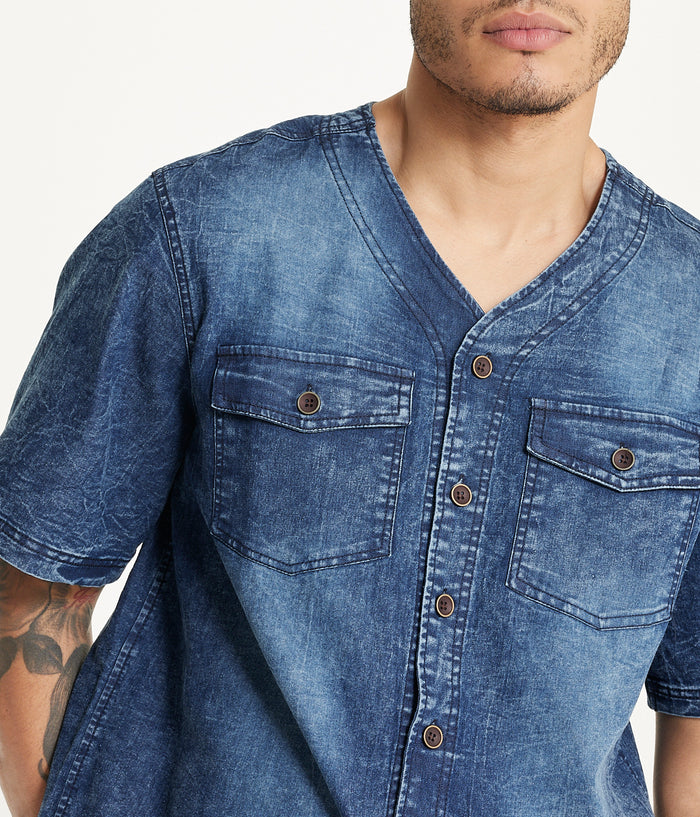 Brooklyn Laundry Men's Baseball Denim Shirt