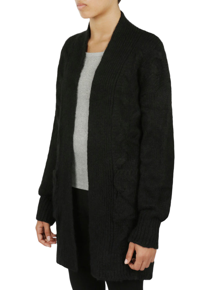 Cable Flyaway Cardigan