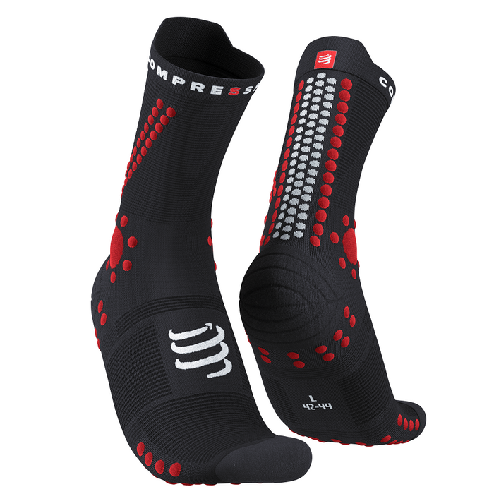 Compressport Unisex's Pro Racing Socks v4.0 Trail - Black/Red