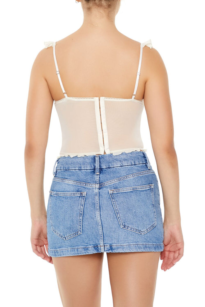 Floral Ruched Cropped Cami