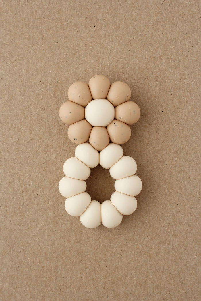 Baby Freezer Teether - Chamomile | Speckled Cappuccino littleCHEW