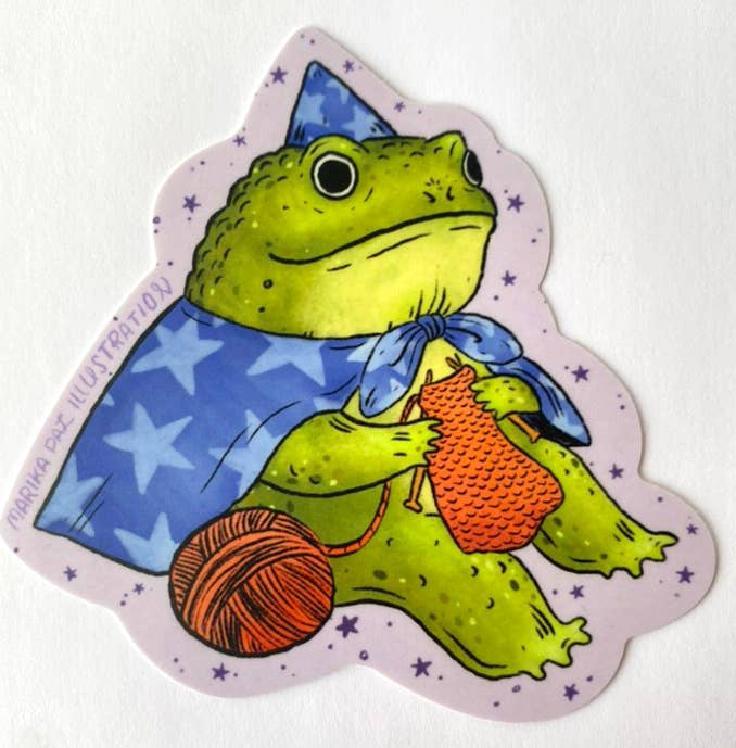 Frog Wizard Sticker
