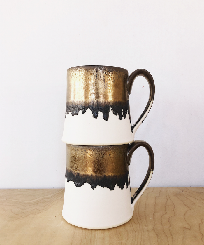 Gold + White Mug