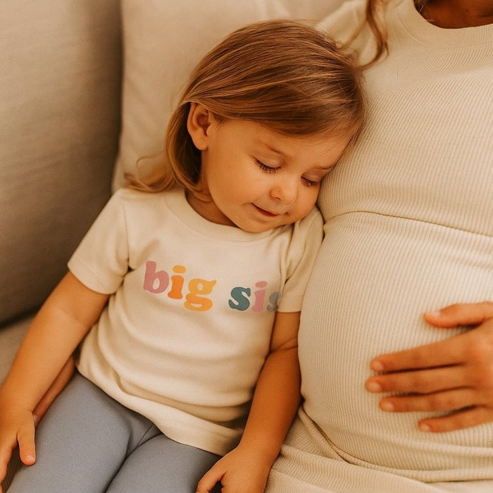 Baby graphic tee | big sis Finn + Emma