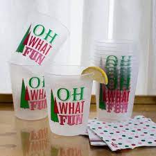 Holiday Frosted Party Cups (10)