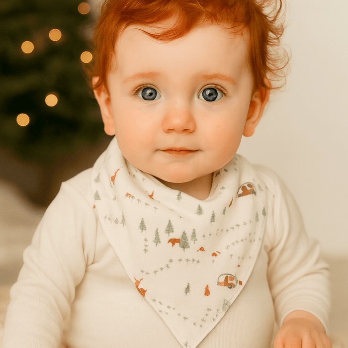 Baby kerchief bib | into the woods finn + emma