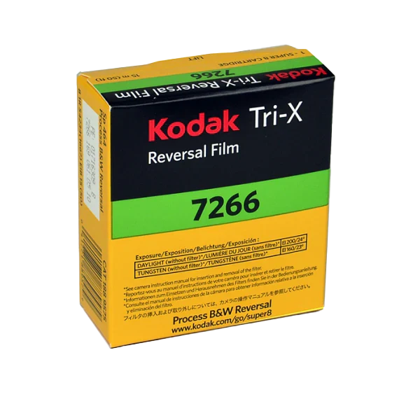 Kodak Tri-X Reversal Film - Super 8mm, 50ft Cartridge