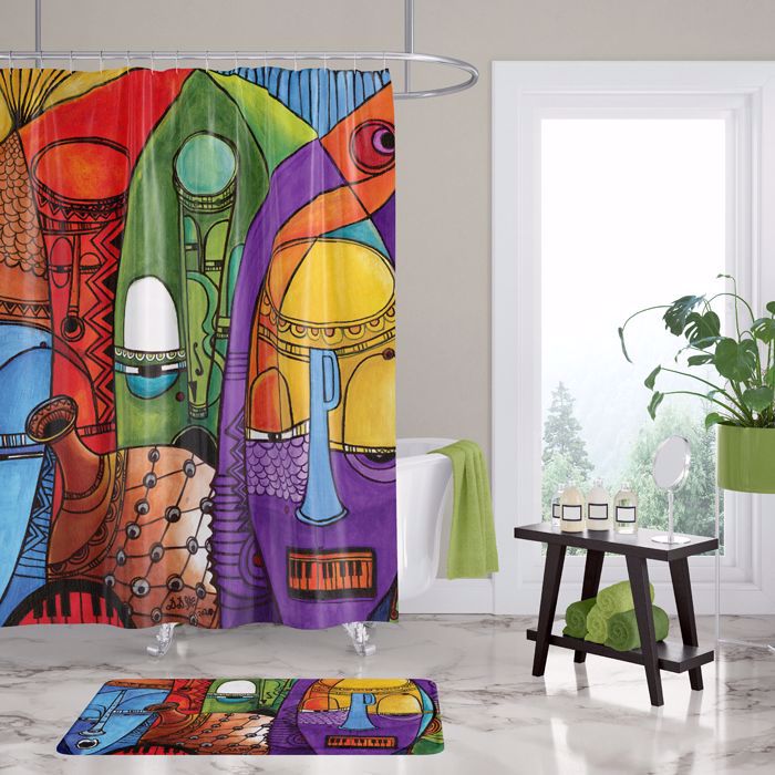 Masks Shower Curtain