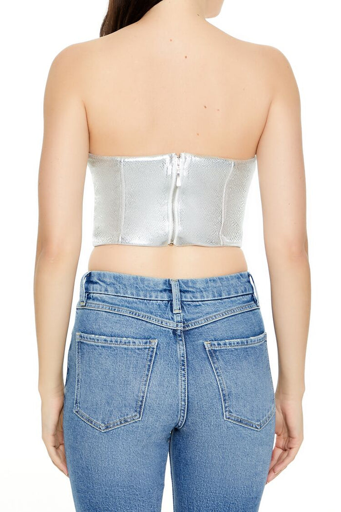 Metallic Bustier Tube Top