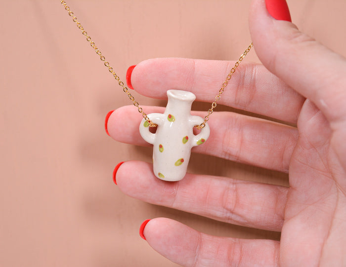Olive Vase Necklace