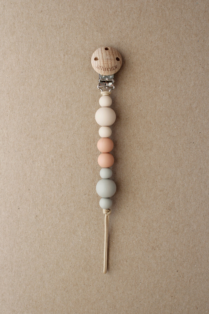 Baby Pacifier Clip - Kira | Pale littleCHEW