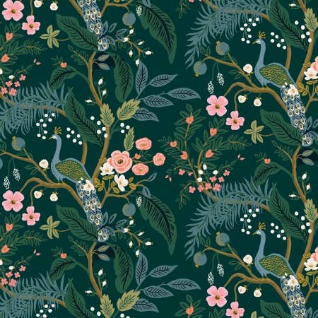 Peacock Garden Deep Teal Cotton Lavender Sachet Bundle