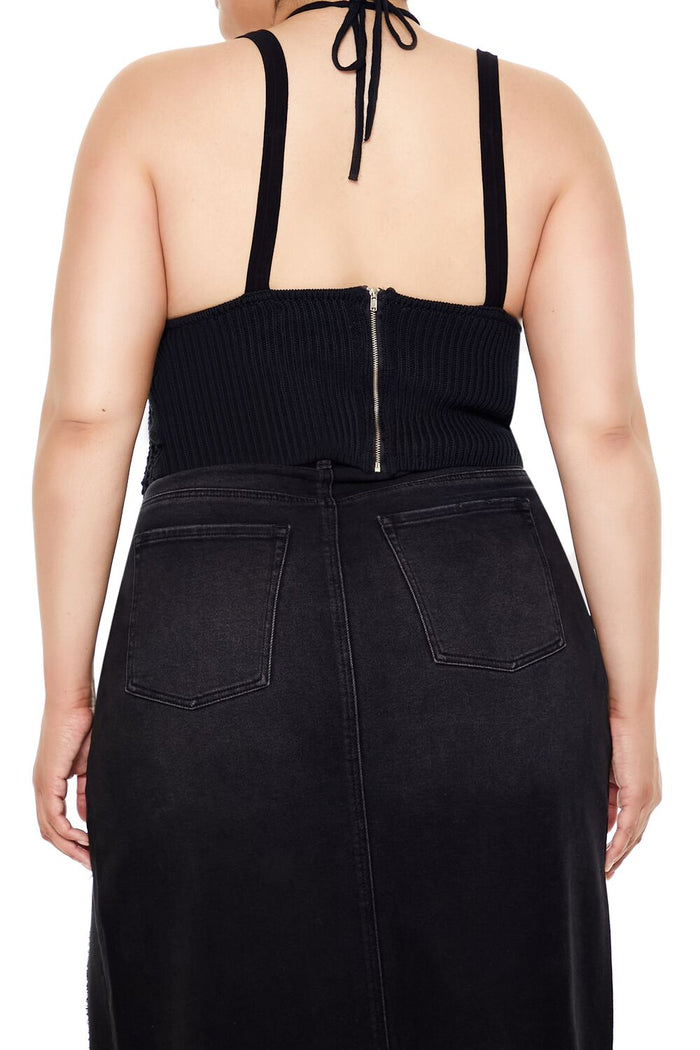 Plus Size Sweater-Knit Strappy Cami
