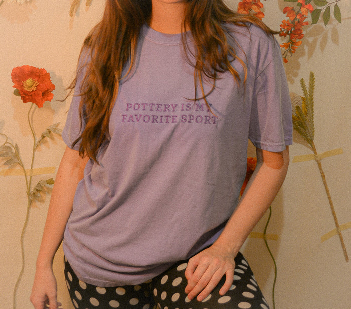 Pottery Is My Favorite Sport Shirt - Grape