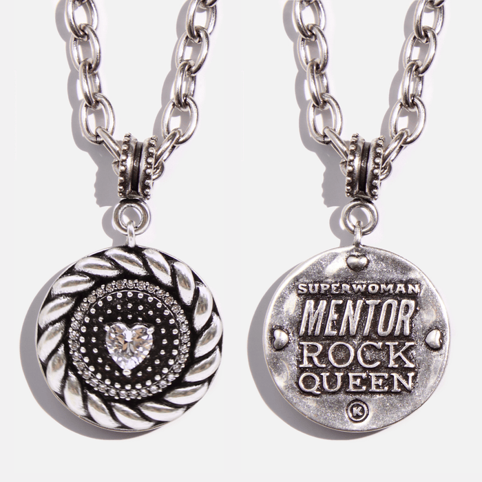 Queen Crystal Heart Adjustable Necklace