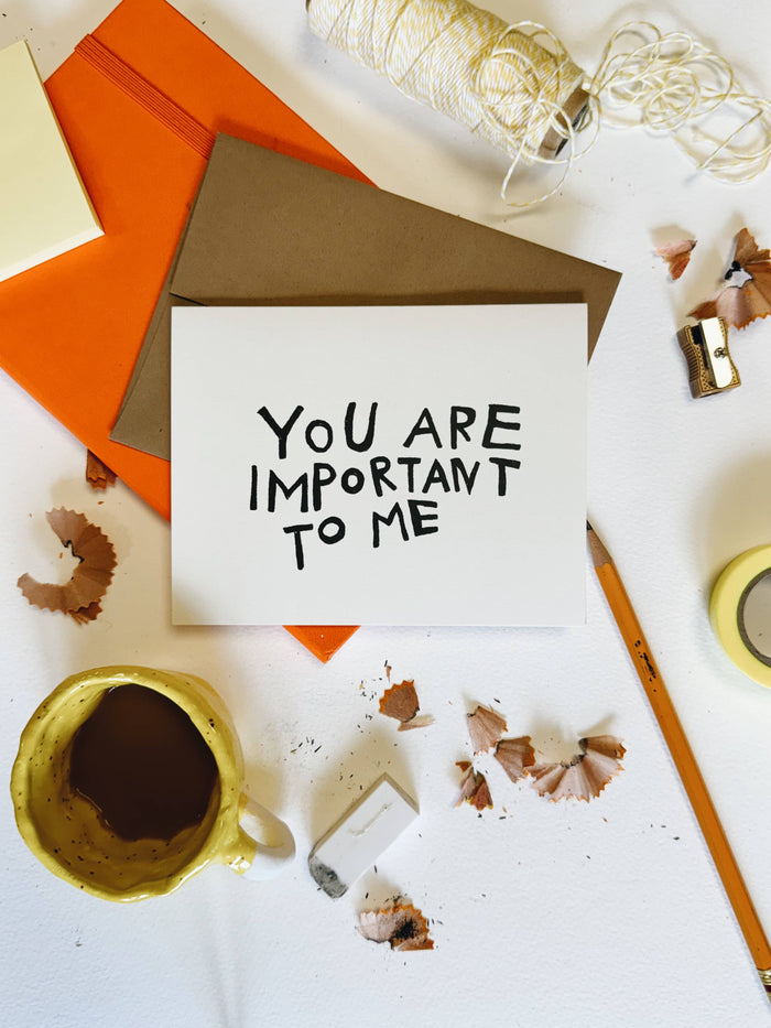RANI BAN CO - IMPORTANT TO ME Greeting Card