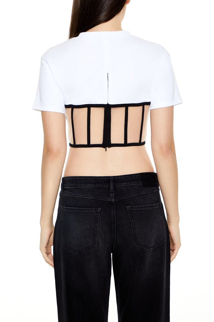 Sheer Corset Combo Crop Top