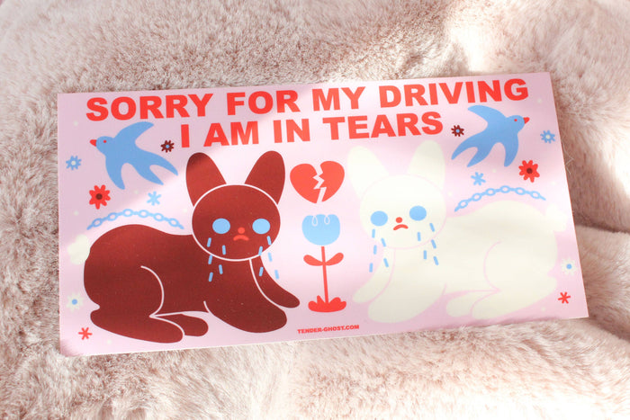 Sorry For My Driving Bumper Sticker