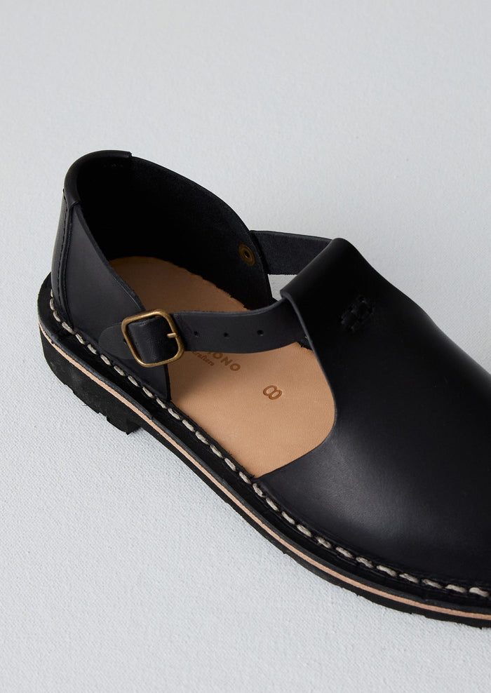 Steve Mono Leather Shoes | Black