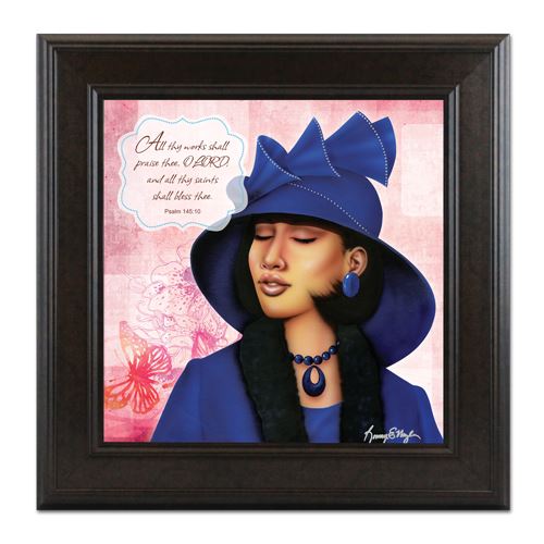 Virtuous Woman Framed Art (Psalm 145:10)