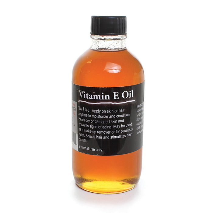 Vitamin E Oil 4 oz, nourishing multipurpose oil that helps moisturize skin, soften dry areas, and condition hair as part of a daily beauty routine.