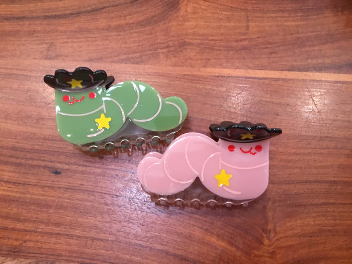 Worm Sherriff Hair Claw Clip
