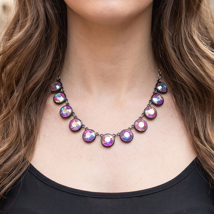 12103 - Crystal Necklace - Black