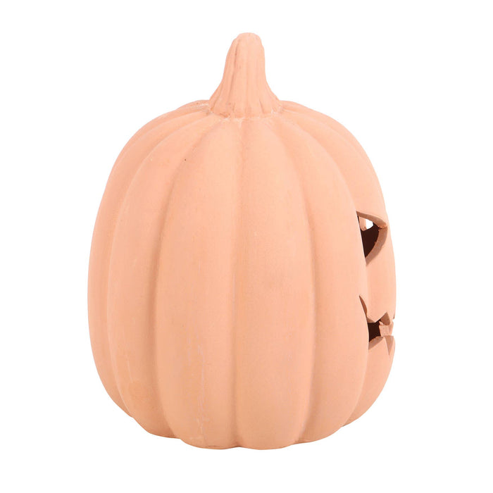 15cm Terracotta Halloween Pumpkin Decoration