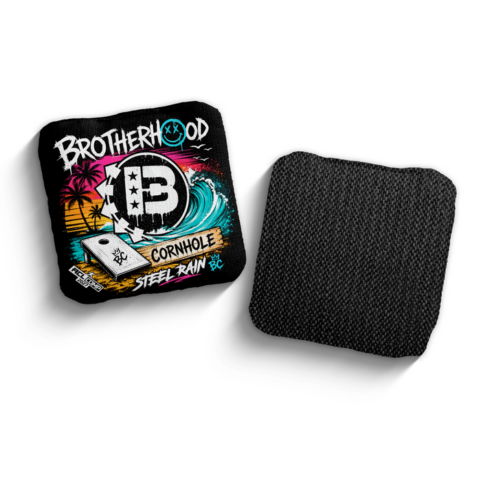 2027 Brotherhood Cornhole Steel Rain Beach Punk Edition ACL Pro Stamped Cornhole Bags - Brotherhood Cornhole