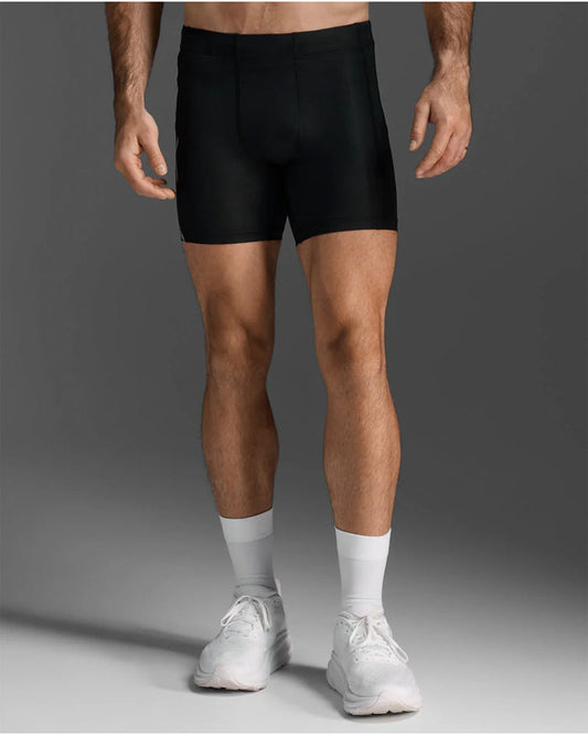 2XU Men's 1/2 Compression Short - MA4508B (BLK/SIL)