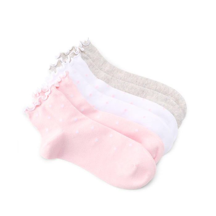 122210-71-3_PACK_RUFFLE_SOCK-01-8850600033-3 PAIRES DE CHAUSSETTES A VOLANTS-Women's Socks | Accessories-Yellow-Yellow Shoes