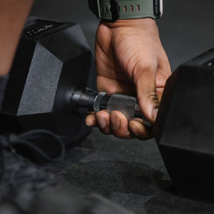 50 LB Pair Rubber Hex Dumbbells
