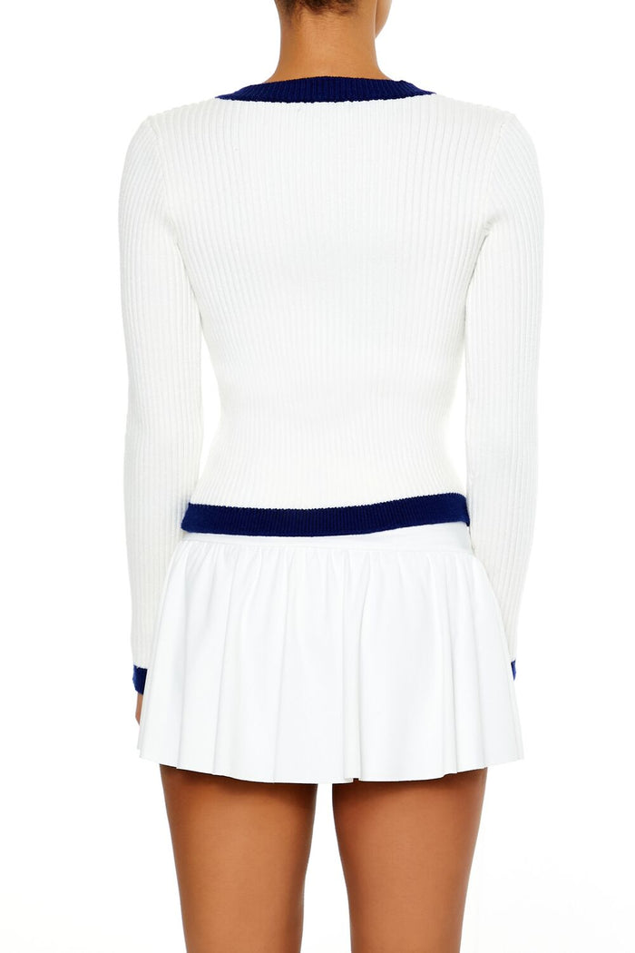 6 Graphic V-Neck Sweater