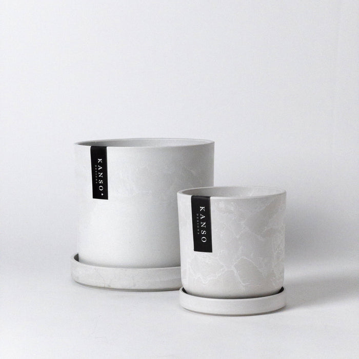 7" & 4" Signature Planters & Saucer | Earth Tones: Tatami Sand / 7" Only