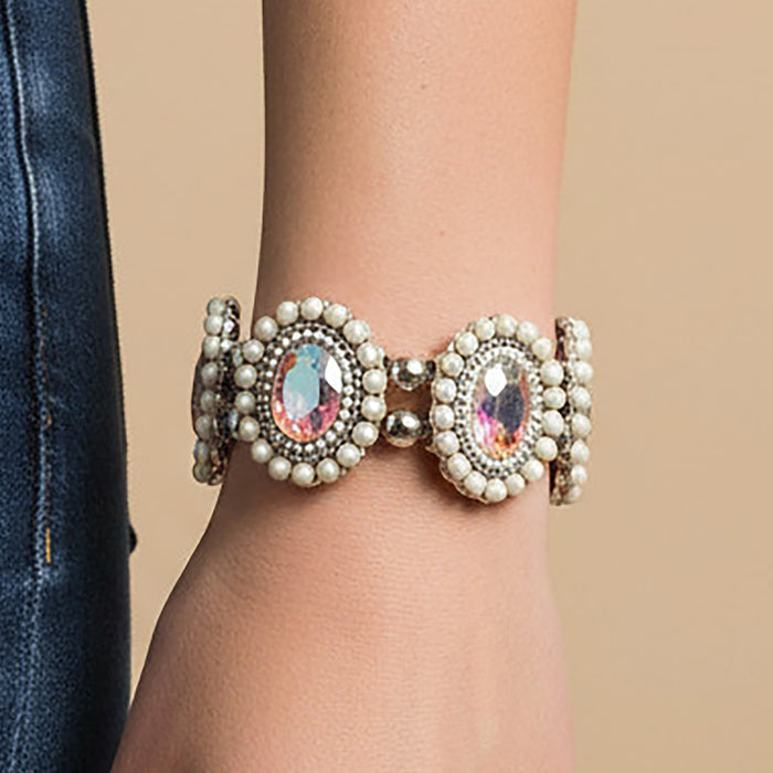 74900 - Western Beaded Bracelet - Ivory