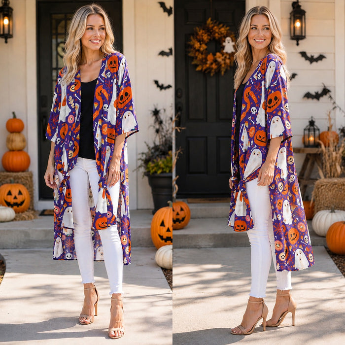 8964 – Halloween Print Duster