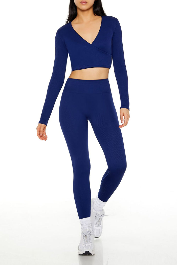 Active Seamless Surplice Crop Top
