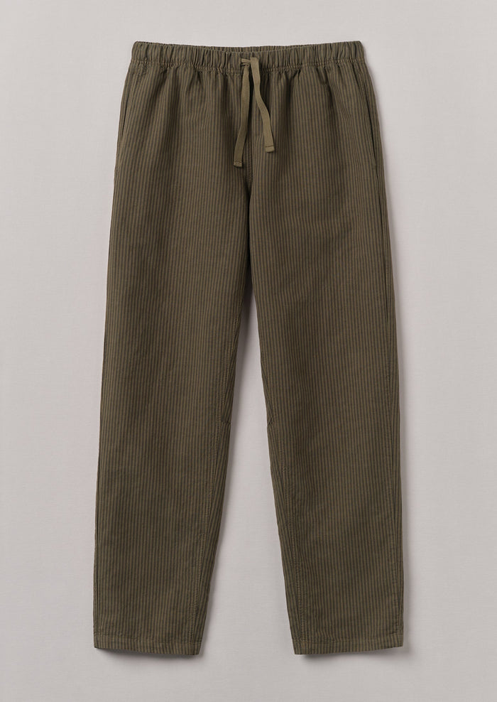 Alfie Overdyed Stripe Trousers | Fawn
