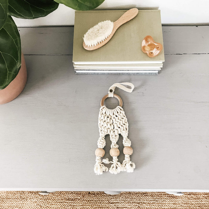 Baby all-in-one toy | macrame braids finn + emma