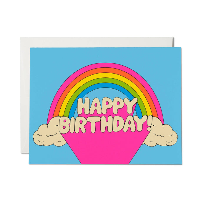 All Over Rainbow Happy Birthday greeting card