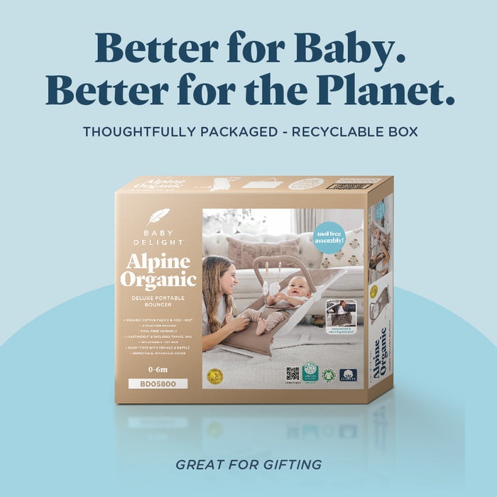 Alpine Organic Deluxe Portable Bouncer - Baby Delight