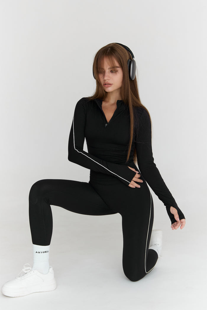 Astoria Airvíve Full Length Legging - Black/Cream