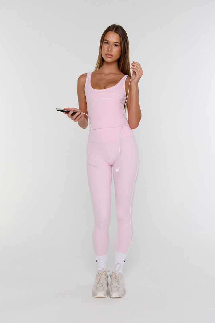 Astoria Airvíve Full Length Legging - Pink/Cream